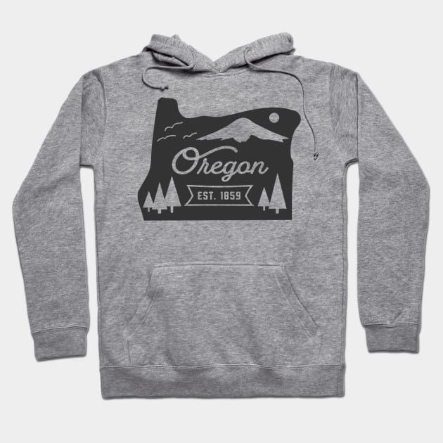 State of Oregon Graphic Tee Hoodie by MN Favorites